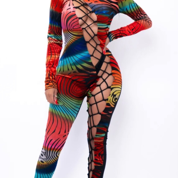 Fantasy jumpsuit muliticolor - Picture 1 of 3